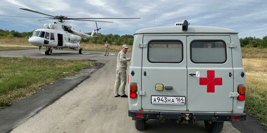 Пугачевца с инфарктом миокарда отправили на вертолете в Саратов