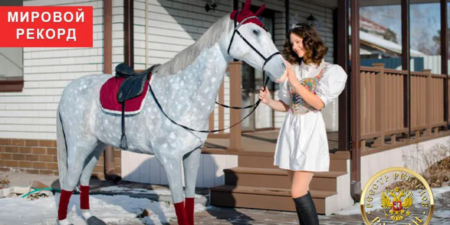 Саратовская девочка создала лошадь из папье-маше и побила мировой рекорд