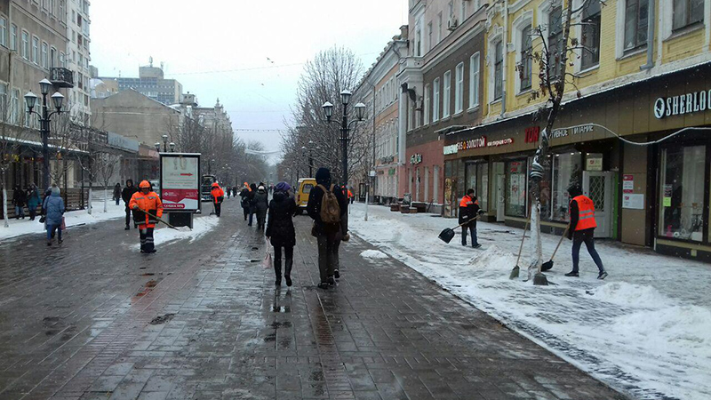 Мало снега в Саратове.