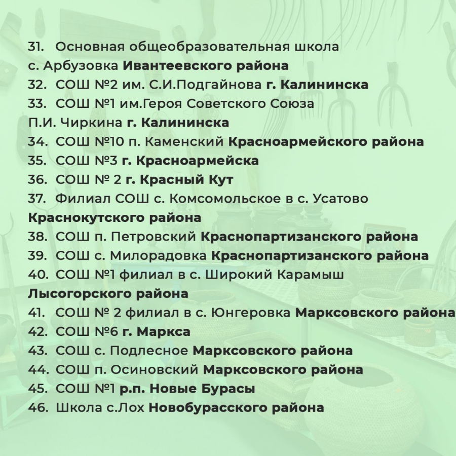 В Саратовской области по новой программе отремонтируют 100 школьных музеев