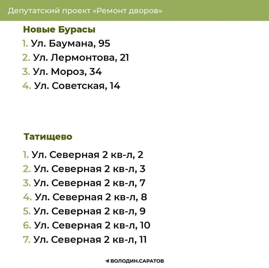 Программа Володина. В Саратовской области выбрали еще дворы для ремонта