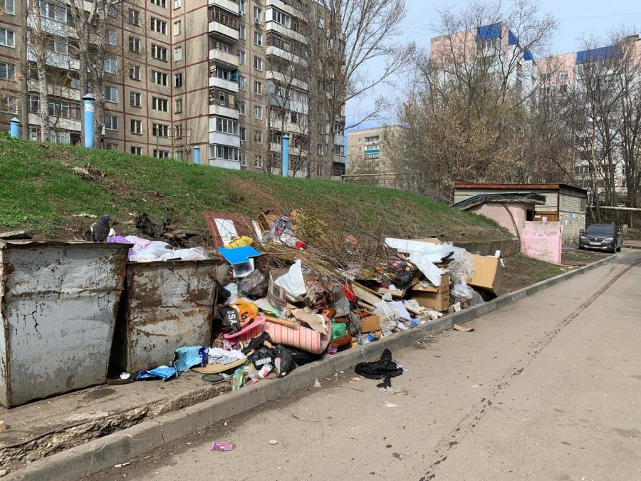 В Саратове чиновники нашли более десятка мест со свалками возле мусорных баков